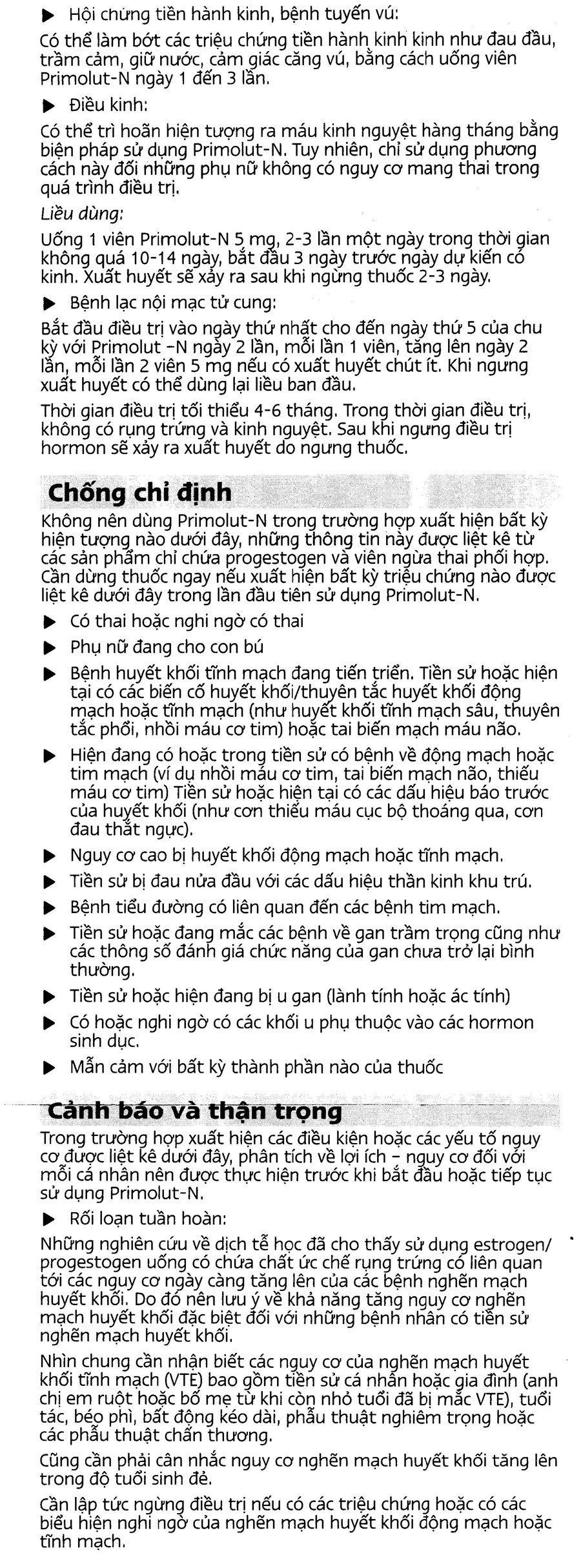 Primolut N 5mg trị xuất huyết do rối loạn chức năng, vô kinh (2 vỉ x 15 viên) - 6